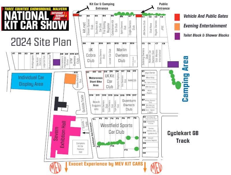 2024 Nation Kit Car Show Club Plan